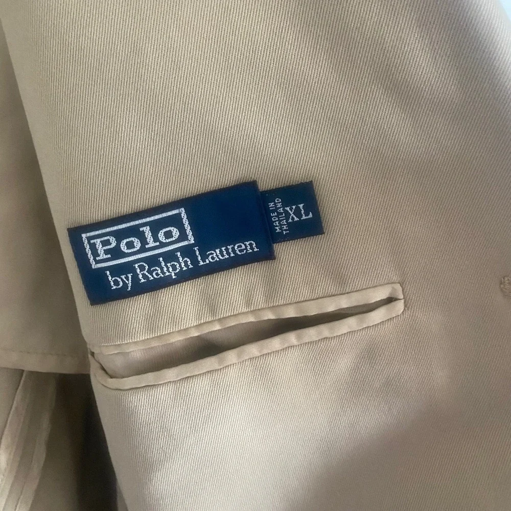 Polo Ralph Lauren Vintage Men's Tan Cotton Blazer Size XL